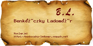 Benkóczky Ladomér névjegykártya